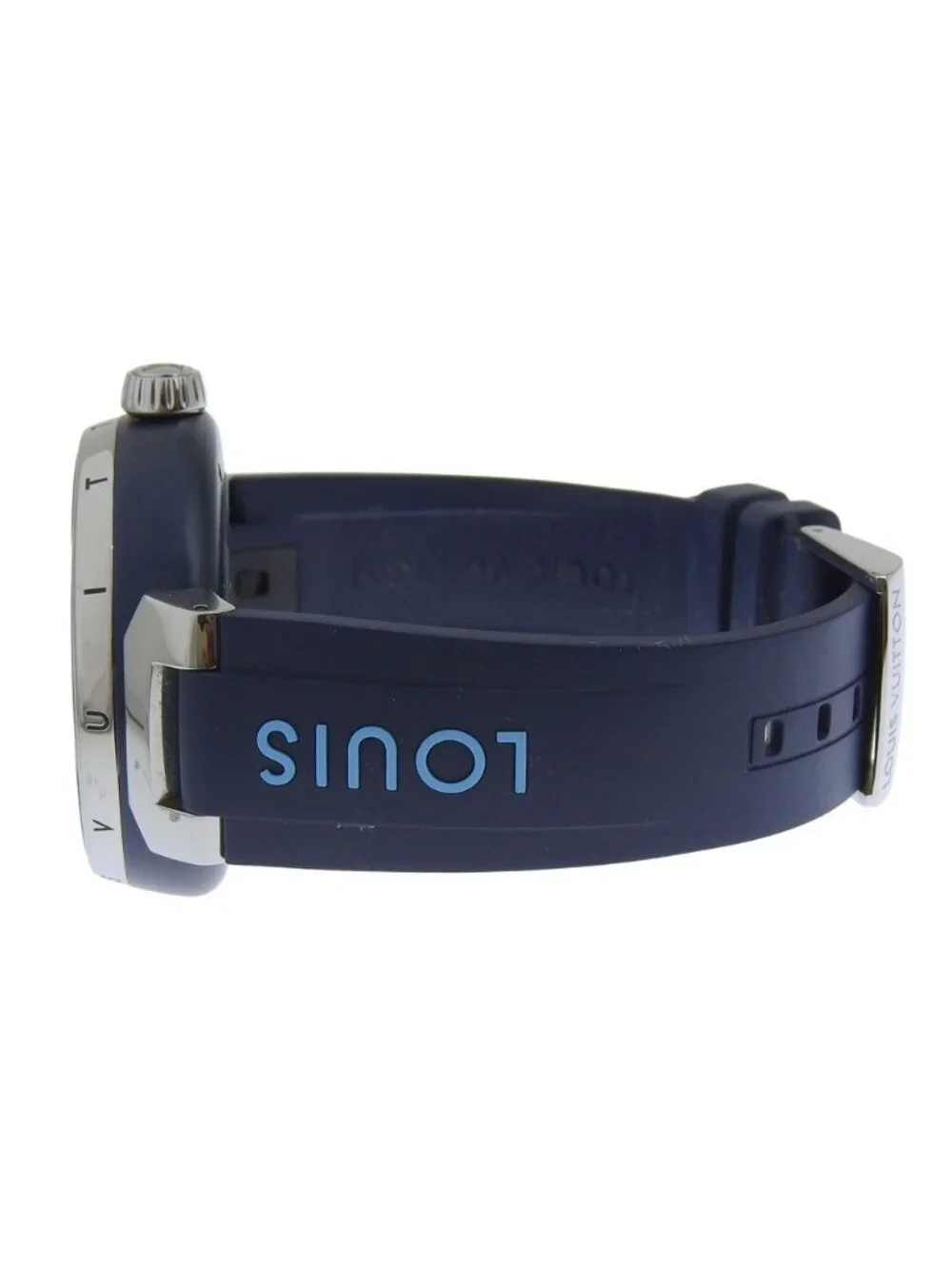 Louis Vuitton Tambour Street Stainless Steel Rubber Automatic Winding Analog